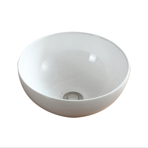 Modern Bathroom Sink Pop-Up Drain Porcelain Round Vessel Sink 12.6"L x 12.6"W x 5.5"H Clearhalo 'Bathroom Remodel & Bathroom Fixtures' 'Bathroom Sinks & Faucet Components' 'Bathroom Sinks' 'bathroom_sink' 'Home Improvement' 'home_improvement' 'home_improvement_bathroom_sink' 6508736