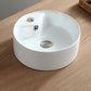 Modern Bathroom Sink Pop-Up Drain Porcelain Round Vessel Sink 14.2"L x 14.2"W x 5.5"H Clearhalo 'Bathroom Remodel & Bathroom Fixtures' 'Bathroom Sinks & Faucet Components' 'Bathroom Sinks' 'bathroom_sink' 'Home Improvement' 'home_improvement' 'home_improvement_bathroom_sink' 6508742