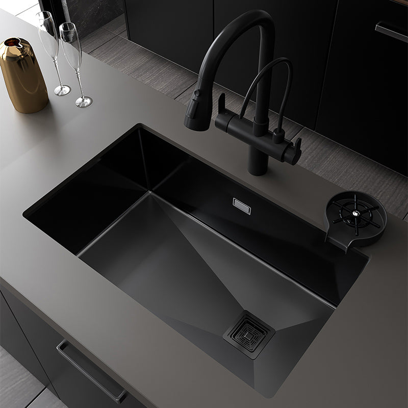Modern Style Kitchen Sink Stainless Steel Undermount Kitchen Sink 30"L x 18"W x 9"H Sink with Faucet Double Tap for Water Purification Clearhalo 'Home Improvement' 'home_improvement' 'home_improvement_kitchen_sinks' 'Kitchen Remodel & Kitchen Fixtures' 'Kitchen Sinks & Faucet Components' 'Kitchen Sinks' 'kitchen_sinks' 6510621