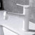 Contemporary Sink Faucet Plian Low Arc Centerset Bathroom Faucet White Clearhalo 'Bathroom Remodel & Bathroom Fixtures' 'Bathroom Sink Faucets' 'Bathroom Sinks & Faucet Components' 'bathroom_sink_faucets' 'Home Improvement' 'home_improvement' 'home_improvement_bathroom_sink_faucets' 6510709