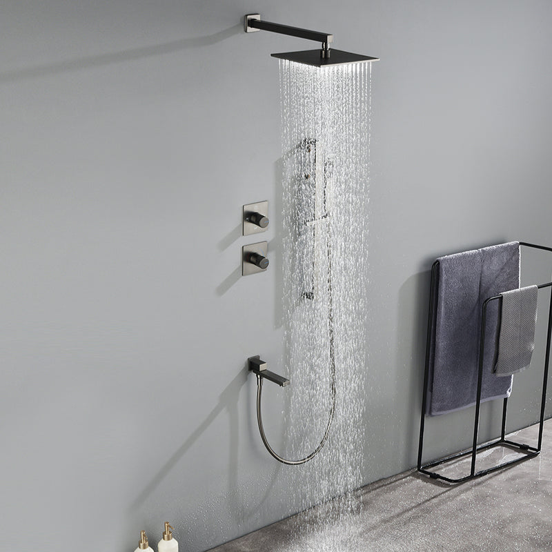 Modern Shower Trim Brass Handheld Shower Head Wall Mounted Shower System Clearhalo 'Bathroom Remodel & Bathroom Fixtures' 'Home Improvement' 'home_improvement' 'home_improvement_shower_faucets' 'Shower Faucets & Systems' 'shower_faucets' 'Showers & Bathtubs Plumbing' 'Showers & Bathtubs' 6510831