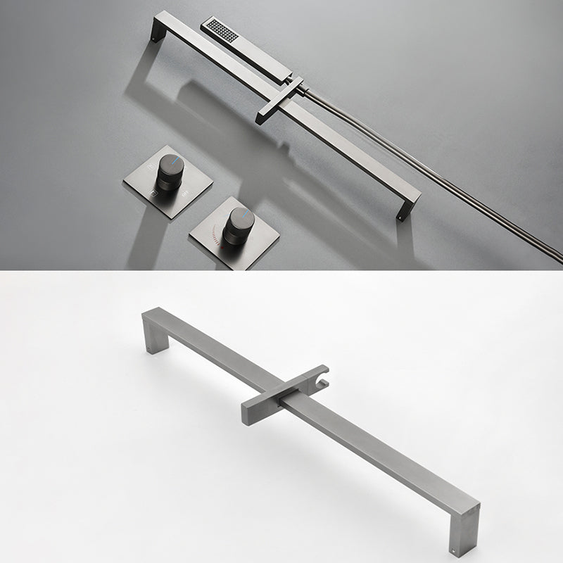 Modern Shower Trim Brass Handheld Shower Head Wall Mounted Shower System Clearhalo 'Bathroom Remodel & Bathroom Fixtures' 'Home Improvement' 'home_improvement' 'home_improvement_shower_faucets' 'Shower Faucets & Systems' 'shower_faucets' 'Showers & Bathtubs Plumbing' 'Showers & Bathtubs' 6510836