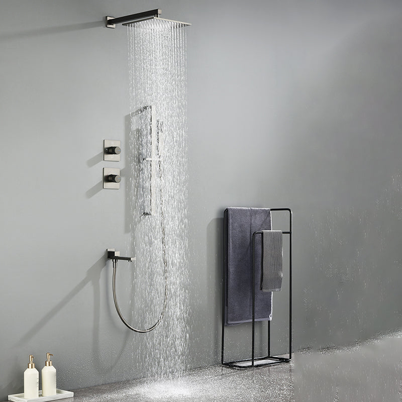 Modern Shower Trim Brass Handheld Shower Head Wall Mounted Shower System Clearhalo 'Bathroom Remodel & Bathroom Fixtures' 'Home Improvement' 'home_improvement' 'home_improvement_shower_faucets' 'Shower Faucets & Systems' 'shower_faucets' 'Showers & Bathtubs Plumbing' 'Showers & Bathtubs' 6510842