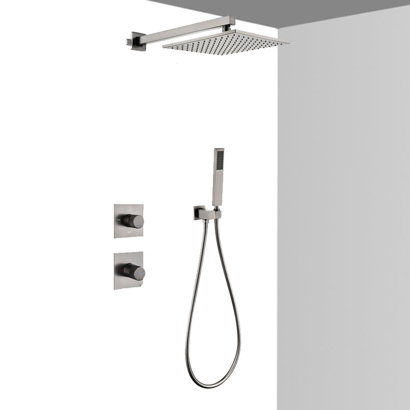 Modern Shower Trim Brass Handheld Shower Head Wall Mounted Shower System Clearhalo 'Bathroom Remodel & Bathroom Fixtures' 'Home Improvement' 'home_improvement' 'home_improvement_shower_faucets' 'Shower Faucets & Systems' 'shower_faucets' 'Showers & Bathtubs Plumbing' 'Showers & Bathtubs' 6510844