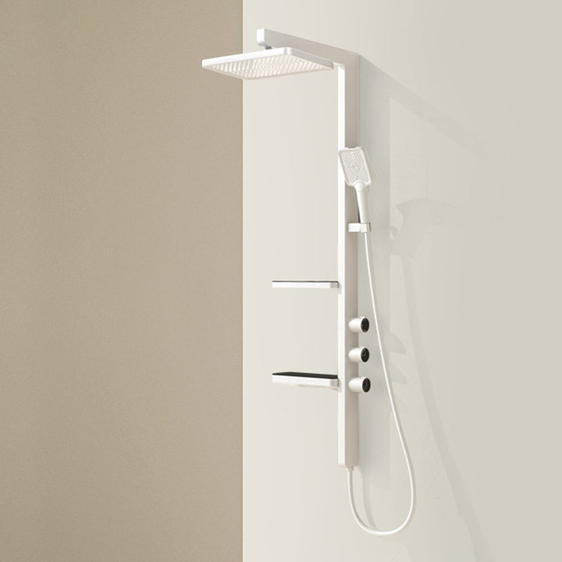 Modern Shower System Brass Thermostatic Handheld Shower Head Wall Mounted Shower Trim Clearhalo 'Bathroom Remodel & Bathroom Fixtures' 'Home Improvement' 'home_improvement' 'home_improvement_shower_faucets' 'Shower Faucets & Systems' 'shower_faucets' 'Showers & Bathtubs Plumbing' 'Showers & Bathtubs' 6510865