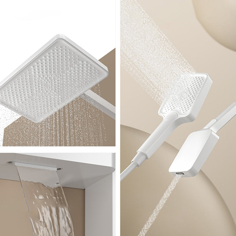 Modern Shower System Brass Thermostatic Handheld Shower Head Wall Mounted Shower Trim Clearhalo 'Bathroom Remodel & Bathroom Fixtures' 'Home Improvement' 'home_improvement' 'home_improvement_shower_faucets' 'Shower Faucets & Systems' 'shower_faucets' 'Showers & Bathtubs Plumbing' 'Showers & Bathtubs' 6510869