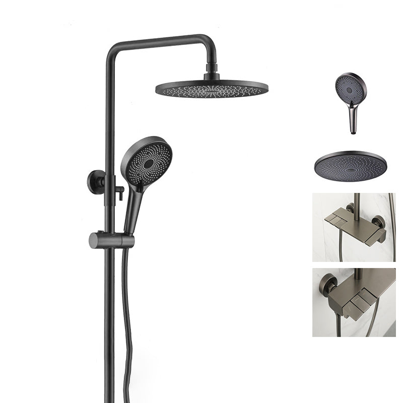 Brass Wall Mounted Shower System Slide Bar Included Shower Set Spray Gun Not Included Clearhalo 'Bathroom Remodel & Bathroom Fixtures' 'Home Improvement' 'home_improvement' 'home_improvement_shower_faucets' 'Shower Faucets & Systems' 'shower_faucets' 'Showers & Bathtubs Plumbing' 'Showers & Bathtubs' 6510922