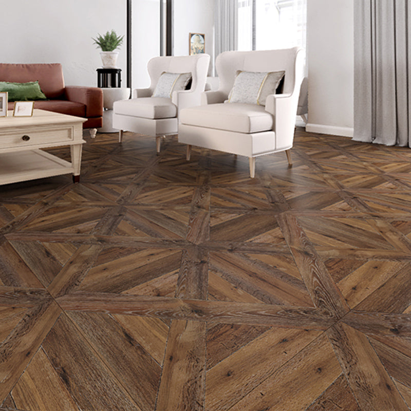 Vintage Laminate Plank Flooring Wood Pattern Living Room Laminate Floor Dark Coffee Clearhalo 'Flooring 'Home Improvement' 'home_improvement' 'home_improvement_laminate_flooring' 'Laminate Flooring' 'laminate_flooring' Walls and Ceiling' 6510977