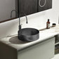 Modern Vessel Bathroom Sink Round Metal with Pop-Up Drain Vessel Lavatory Sink Black Gooseneck Faucet Sink with Faucet Clearhalo 'Bathroom Remodel & Bathroom Fixtures' 'Bathroom Sinks & Faucet Components' 'Bathroom Sinks' 'bathroom_sink' 'Home Improvement' 'home_improvement' 'home_improvement_bathroom_sink' 6511204