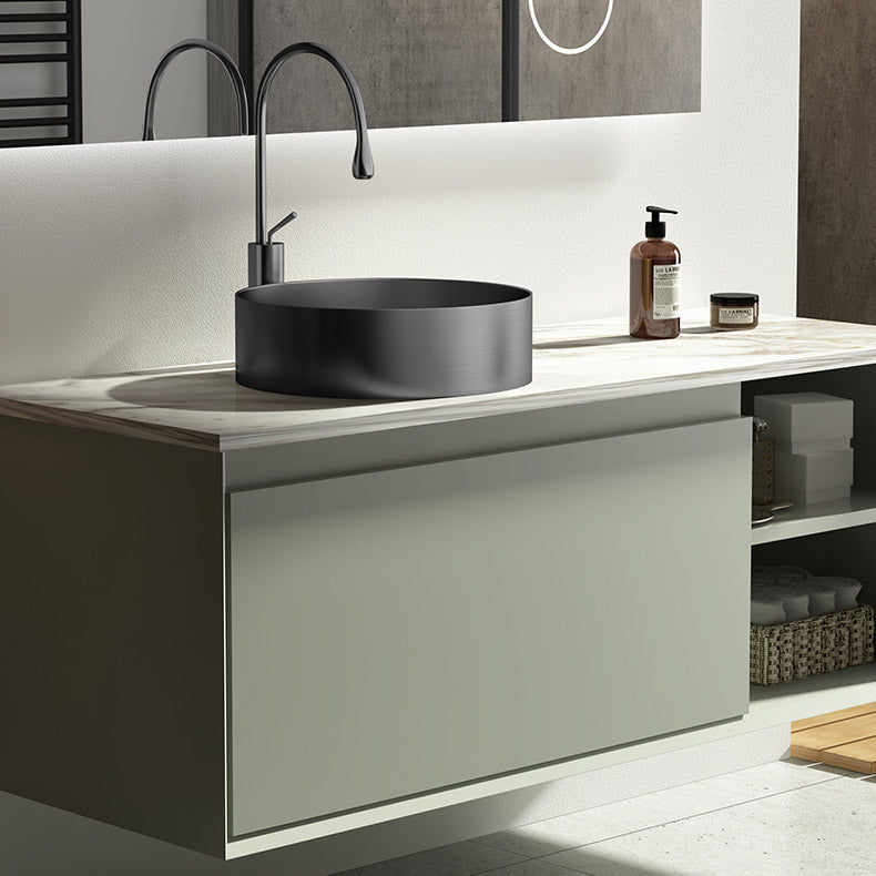 Modern Vessel Bathroom Sink Round Metal with Pop-Up Drain Vessel Lavatory Sink Clearhalo 'Bathroom Remodel & Bathroom Fixtures' 'Bathroom Sinks & Faucet Components' 'Bathroom Sinks' 'bathroom_sink' 'Home Improvement' 'home_improvement' 'home_improvement_bathroom_sink' 6511223