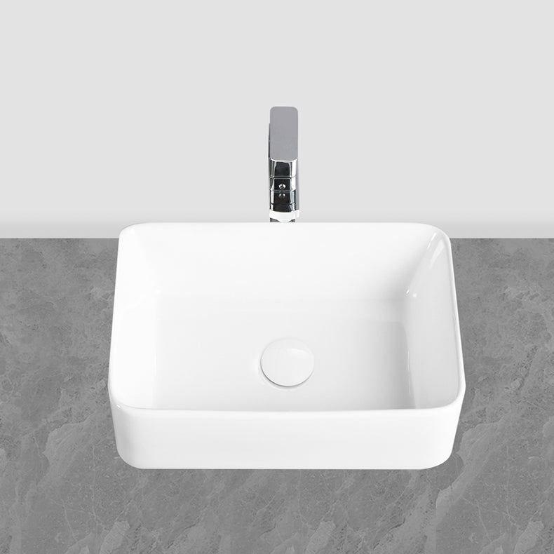 Modern Vessel Bathroom Sink Round Porcelain with Overflow Vessel Lavatory Sink Clearhalo 'Bathroom Remodel & Bathroom Fixtures' 'Bathroom Sinks & Faucet Components' 'Bathroom Sinks' 'bathroom_sink' 'Home Improvement' 'home_improvement' 'home_improvement_bathroom_sink' 6511238