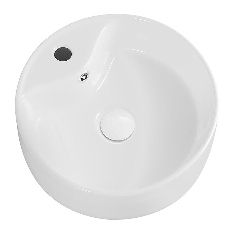 Modern Vessel Bathroom Sink Round Porcelain with Overflow Vessel Lavatory Sink Clearhalo 'Bathroom Remodel & Bathroom Fixtures' 'Bathroom Sinks & Faucet Components' 'Bathroom Sinks' 'bathroom_sink' 'Home Improvement' 'home_improvement' 'home_improvement_bathroom_sink' 6511241