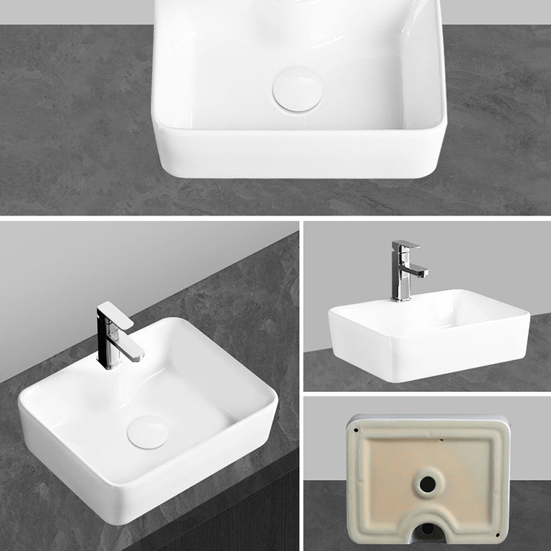 Modern Vessel Bathroom Sink Round Porcelain with Overflow Vessel Lavatory Sink Clearhalo 'Bathroom Remodel & Bathroom Fixtures' 'Bathroom Sinks & Faucet Components' 'Bathroom Sinks' 'bathroom_sink' 'Home Improvement' 'home_improvement' 'home_improvement_bathroom_sink' 6511253