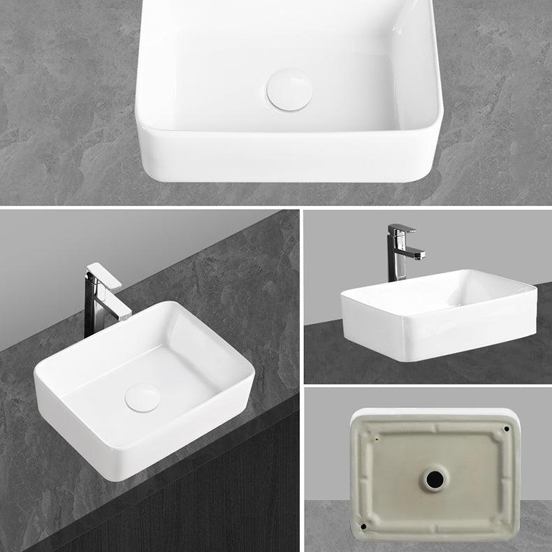 Modern Vessel Bathroom Sink Round Porcelain with Overflow Vessel Lavatory Sink Clearhalo 'Bathroom Remodel & Bathroom Fixtures' 'Bathroom Sinks & Faucet Components' 'Bathroom Sinks' 'bathroom_sink' 'Home Improvement' 'home_improvement' 'home_improvement_bathroom_sink' 6511254