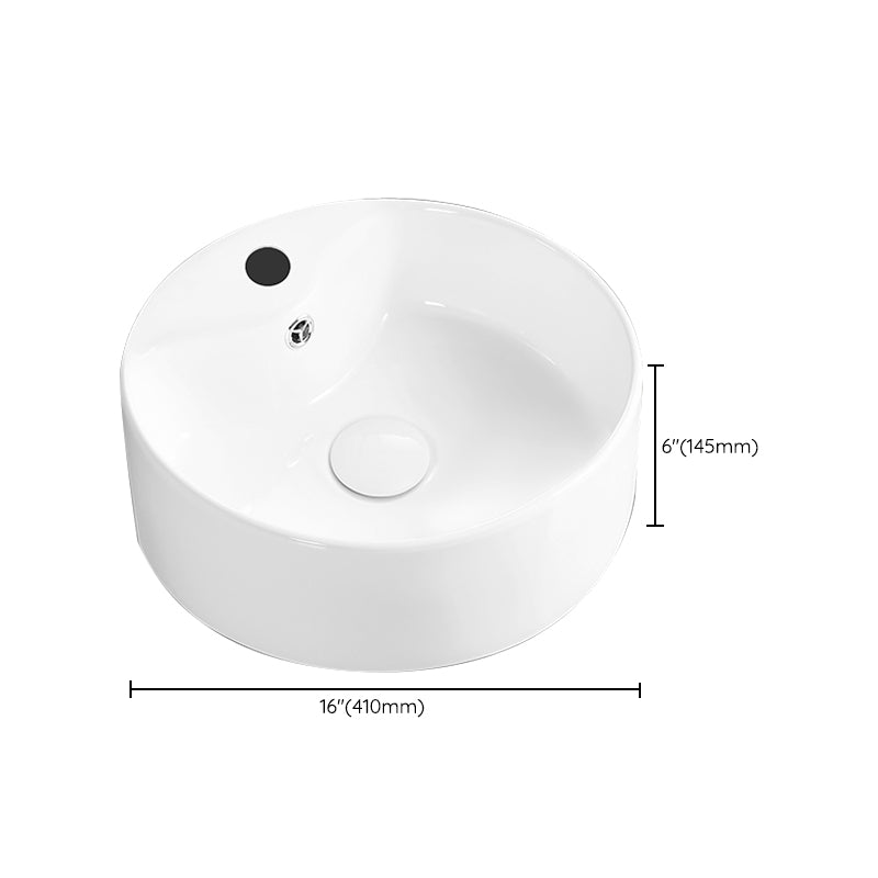 Modern Vessel Bathroom Sink Round Porcelain with Overflow Vessel Lavatory Sink Clearhalo 'Bathroom Remodel & Bathroom Fixtures' 'Bathroom Sinks & Faucet Components' 'Bathroom Sinks' 'bathroom_sink' 'Home Improvement' 'home_improvement' 'home_improvement_bathroom_sink' 6511256