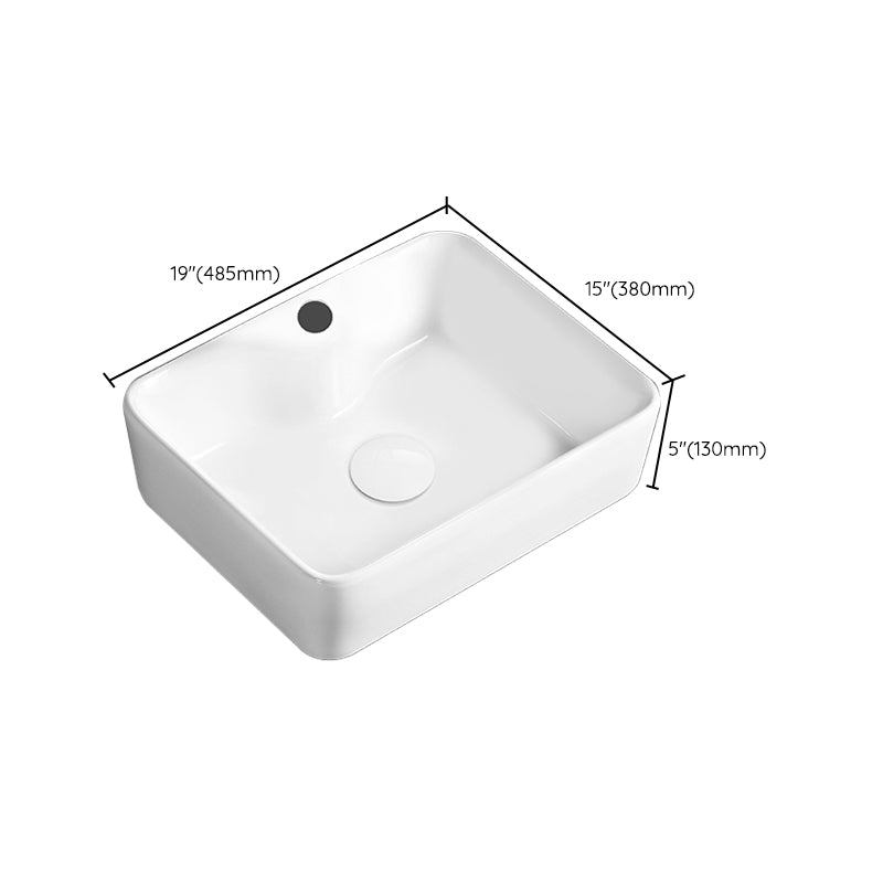 Modern Vessel Bathroom Sink Round Porcelain with Overflow Vessel Lavatory Sink Clearhalo 'Bathroom Remodel & Bathroom Fixtures' 'Bathroom Sinks & Faucet Components' 'Bathroom Sinks' 'bathroom_sink' 'Home Improvement' 'home_improvement' 'home_improvement_bathroom_sink' 6511258