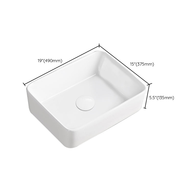 Modern Vessel Bathroom Sink Round Porcelain with Overflow Vessel Lavatory Sink Clearhalo 'Bathroom Remodel & Bathroom Fixtures' 'Bathroom Sinks & Faucet Components' 'Bathroom Sinks' 'bathroom_sink' 'Home Improvement' 'home_improvement' 'home_improvement_bathroom_sink' 6511259