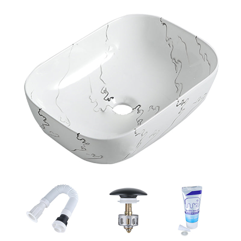 Modern Porcelain Trough Sink Oval-shape Trough Bathroom Sink 18"L x 13"W x 5"H Tap Hole not Included Sink Clearhalo 'Bathroom Remodel & Bathroom Fixtures' 'Bathroom Sinks & Faucet Components' 'Bathroom Sinks' 'bathroom_sink' 'Home Improvement' 'home_improvement' 'home_improvement_bathroom_sink' 6511291