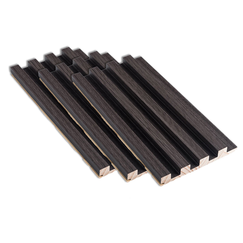 Living Room Pine Wood Planks Pure Color Waterproof Nail Wall Paneling (3-Pack) Carbon Clearhalo 'Flooring 'Home Improvement' 'home_improvement' 'home_improvement_wall_paneling' 'Wall Paneling' 'wall_paneling' 'Walls & Ceilings' Walls and Ceiling' 6511590