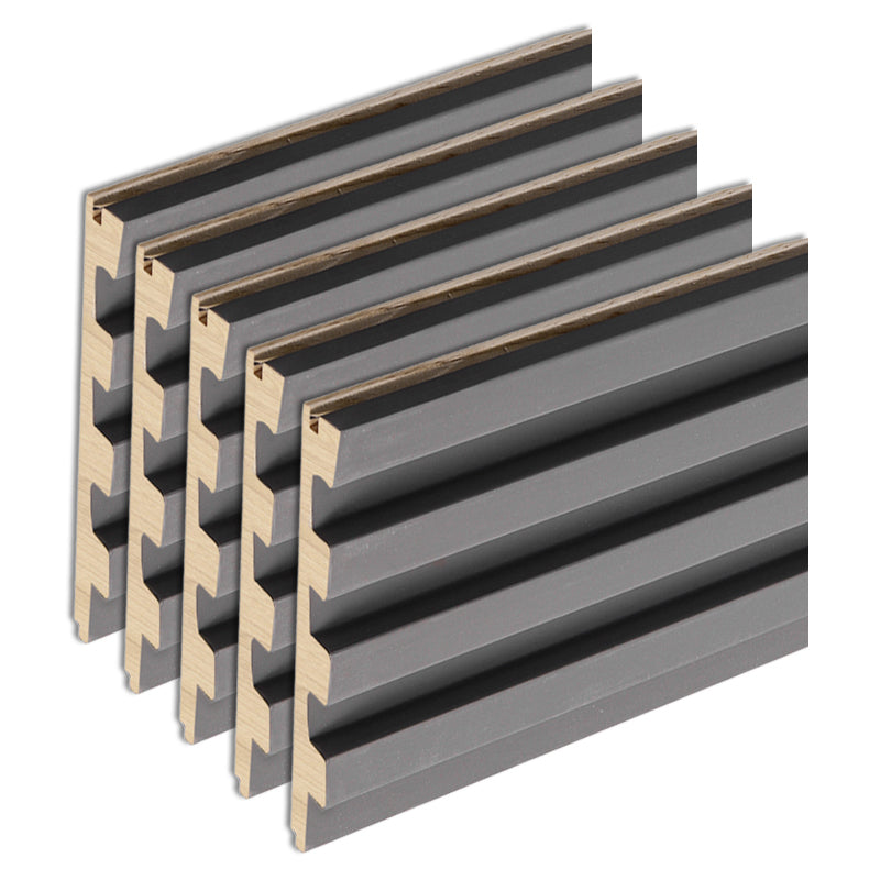 Modern Wall Panel Solid Color Nail Soundproof Living Room Wood Planks (12-Pack) Gray Coffee Clearhalo 'Flooring 'Home Improvement' 'home_improvement' 'home_improvement_wall_paneling' 'Wall Paneling' 'wall_paneling' 'Walls & Ceilings' Walls and Ceiling' 6511625