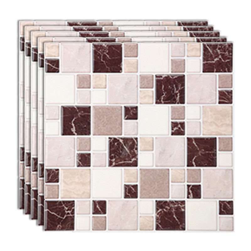 Modern Wallpaper Field Tile/Single Tile Paper Peel and Stick Backs Plash Kitchen Red Clearhalo 'Flooring 'Home Improvement' 'home_improvement' 'home_improvement_peel_stick_blacksplash' 'Peel & Stick Backsplash Tile' 'peel_stick_blacksplash' 'Walls & Ceilings' Walls and Ceiling' 6511642