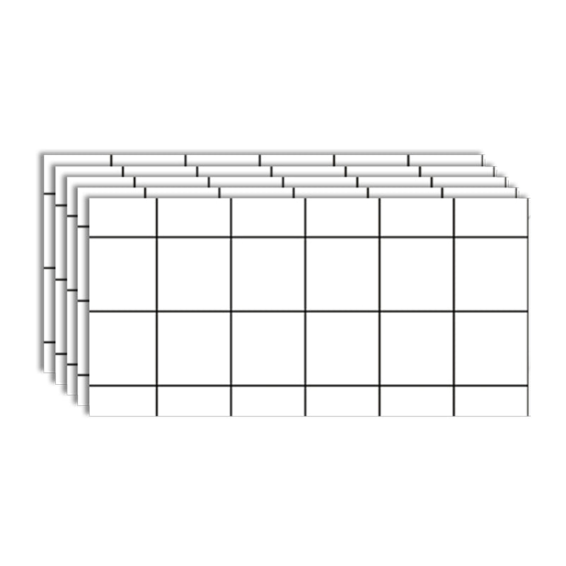 Modern Field Tile/Single Tile PVC Peel and Stick Backsplash Wall Tile White-Black Clearhalo 'Flooring 'Home Improvement' 'home_improvement' 'home_improvement_peel_stick_blacksplash' 'Peel & Stick Backsplash Tile' 'peel_stick_blacksplash' 'Walls & Ceilings' Walls and Ceiling' 6511669