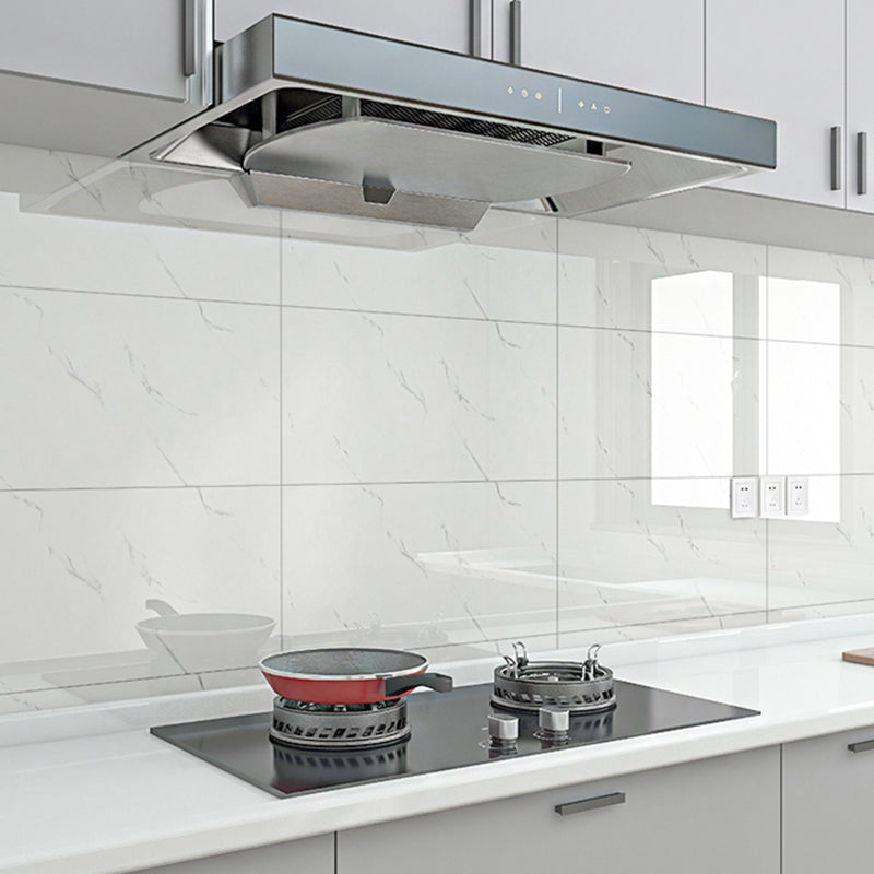 Modern Field Tile/Single Tile PVC Peel and Stick Backsplash Wall Tile Gloss White 50-Piece Set Clearhalo 'Flooring 'Home Improvement' 'home_improvement' 'home_improvement_peel_stick_blacksplash' 'Peel & Stick Backsplash Tile' 'peel_stick_blacksplash' 'Walls & Ceilings' Walls and Ceiling' 6511676