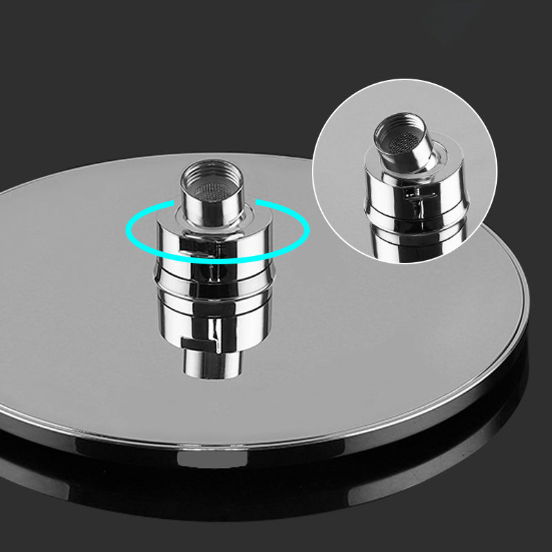 Ceiling and Wall Mounted Shower Head Combo Round Chrome Spray Head Clearhalo 'Bathroom Remodel & Bathroom Fixtures' 'Home Improvement' 'home_improvement' 'home_improvement_shower_heads' 'Shower Heads' 'shower_heads' 'Showers & Bathtubs Plumbing' 'Showers & Bathtubs' 6511814