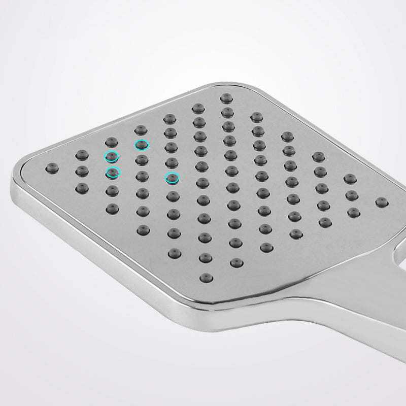 Chrome Square Shower Head Combo Wall Mounted and Ceiling Mounted Hand Shower Clearhalo 'Bathroom Remodel & Bathroom Fixtures' 'Home Improvement' 'home_improvement' 'home_improvement_shower_heads' 'Shower Heads' 'shower_heads' 'Showers & Bathtubs Plumbing' 'Showers & Bathtubs' 6511826