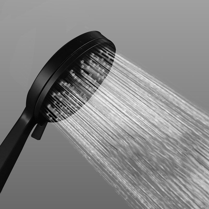 Contemporary Black Round Shower Head Combo Rain Fall Hand Shower Hand Shower Clearhalo 'Bathroom Remodel & Bathroom Fixtures' 'Home Improvement' 'home_improvement' 'home_improvement_shower_heads' 'Shower Heads' 'shower_heads' 'Showers & Bathtubs Plumbing' 'Showers & Bathtubs' 6511839