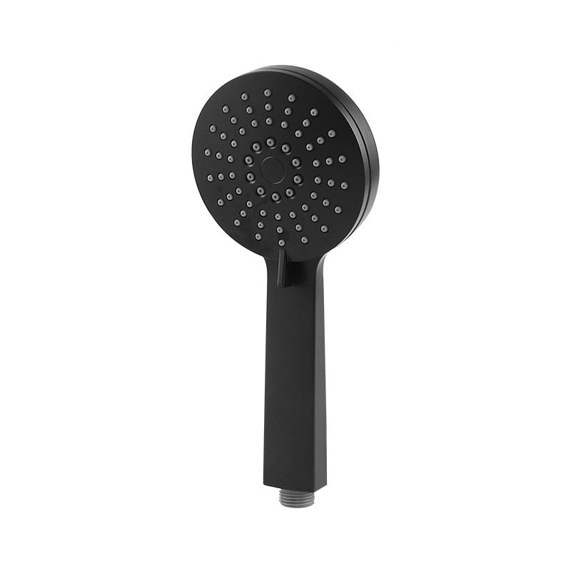 Contemporary Black Round Shower Head Combo Rain Fall Hand Shower Clearhalo 'Bathroom Remodel & Bathroom Fixtures' 'Home Improvement' 'home_improvement' 'home_improvement_shower_heads' 'Shower Heads' 'shower_heads' 'Showers & Bathtubs Plumbing' 'Showers & Bathtubs' 6511845