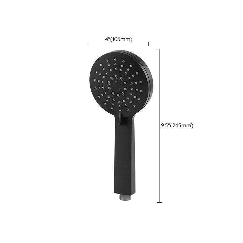 Contemporary Black Round Shower Head Combo Rain Fall Hand Shower Clearhalo 'Bathroom Remodel & Bathroom Fixtures' 'Home Improvement' 'home_improvement' 'home_improvement_shower_heads' 'Shower Heads' 'shower_heads' 'Showers & Bathtubs Plumbing' 'Showers & Bathtubs' 6511850