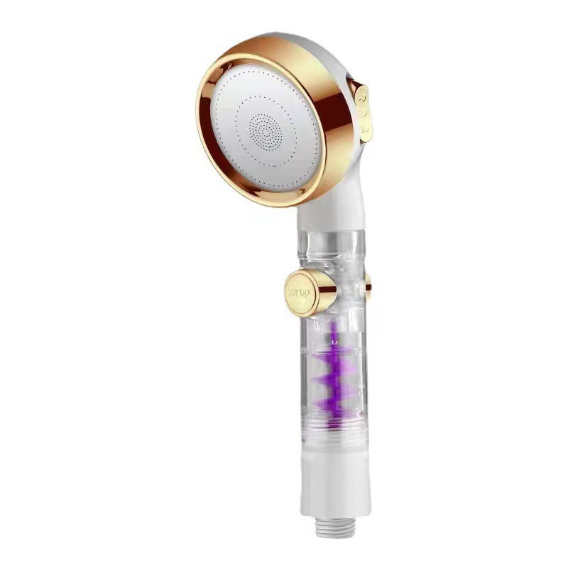 3 Settings Shower Combo Wall Mounted Stainless Steel Hand Shower Gold Hand Shower Clearhalo 'Bathroom Remodel & Bathroom Fixtures' 'Home Improvement' 'home_improvement' 'home_improvement_shower_heads' 'Shower Heads' 'shower_heads' 'Showers & Bathtubs Plumbing' 'Showers & Bathtubs' 6511863