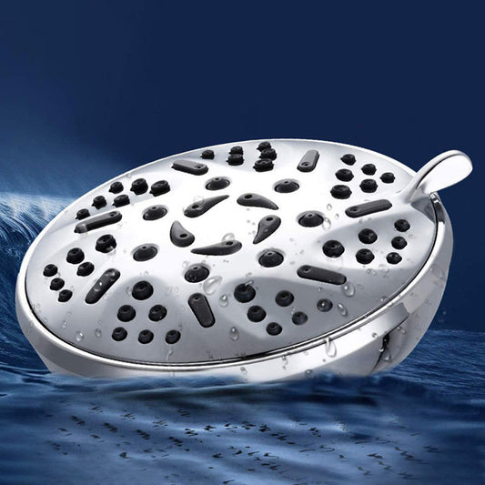 Round Fixed Shower Head Adjustable Spray Pattern Wall-Mount Showerhead Clearhalo 'Bathroom Remodel & Bathroom Fixtures' 'Home Improvement' 'home_improvement' 'home_improvement_shower_heads' 'Shower Heads' 'shower_heads' 'Showers & Bathtubs Plumbing' 'Showers & Bathtubs' 6511870