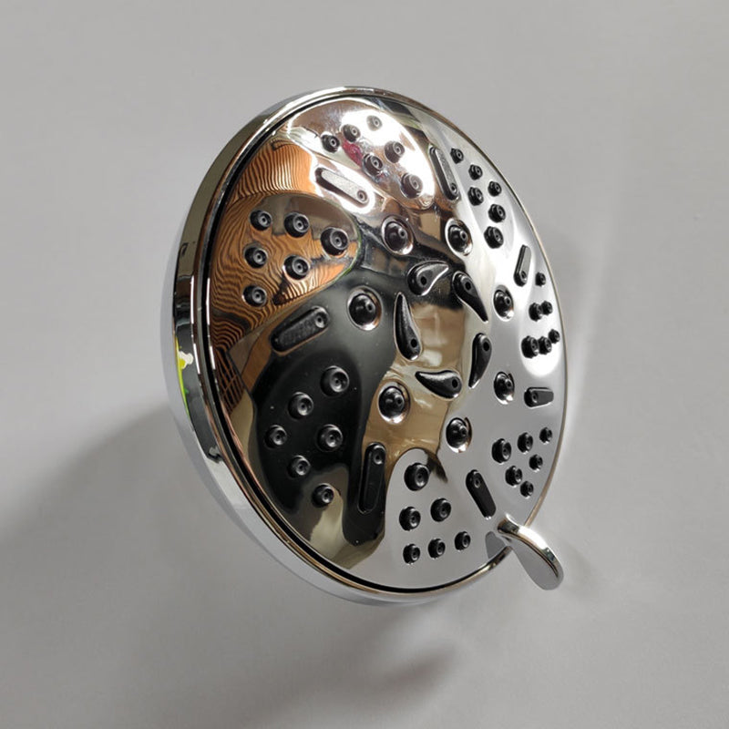 Round Fixed Shower Head Adjustable Spray Pattern Wall-Mount Showerhead Clearhalo 'Bathroom Remodel & Bathroom Fixtures' 'Home Improvement' 'home_improvement' 'home_improvement_shower_heads' 'Shower Heads' 'shower_heads' 'Showers & Bathtubs Plumbing' 'Showers & Bathtubs' 6511876