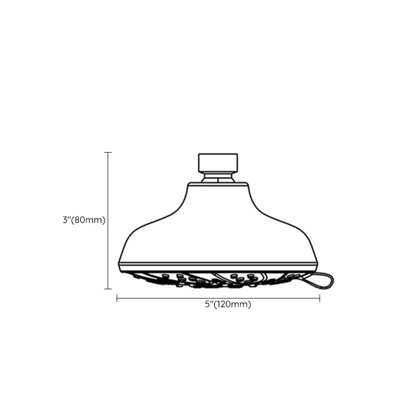 Round Fixed Shower Head Adjustable Spray Pattern Wall-Mount Showerhead Clearhalo 'Bathroom Remodel & Bathroom Fixtures' 'Home Improvement' 'home_improvement' 'home_improvement_shower_heads' 'Shower Heads' 'shower_heads' 'Showers & Bathtubs Plumbing' 'Showers & Bathtubs' 6511878