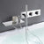 Bathroom Tub Spout Waterfall Wall Mounted Fixed Bathtub Faucet with Hose Chrome Clearhalo 'Bathroom Remodel & Bathroom Fixtures' 'Bathtub Faucets' 'bathtub_faucets' 'Home Improvement' 'home_improvement' 'home_improvement_bathtub_faucets' 6512003