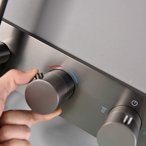 Bathroom Tub Spout Waterfall Wall Mounted Fixed Bathtub Faucet with Hose Clearhalo 'Bathroom Remodel & Bathroom Fixtures' 'Bathtub Faucets' 'bathtub_faucets' 'Home Improvement' 'home_improvement' 'home_improvement_bathtub_faucets' 6512009