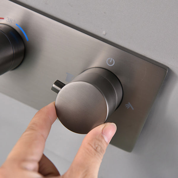 Bathroom Tub Spout Waterfall Wall Mounted Fixed Bathtub Faucet with Hose Clearhalo 'Bathroom Remodel & Bathroom Fixtures' 'Bathtub Faucets' 'bathtub_faucets' 'Home Improvement' 'home_improvement' 'home_improvement_bathtub_faucets' 6512010