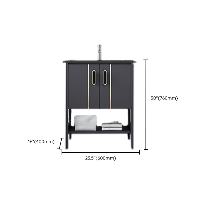 Bathroom Sink Vanity Rectangle Freestanding Mirror Standalone Cabinet Bath Vanity Clearhalo 'Bathroom Remodel & Bathroom Fixtures' 'Bathroom Vanities' 'bathroom_vanities' 'Home Improvement' 'home_improvement' 'home_improvement_bathroom_vanities' 6512117