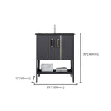 Bathroom Sink Vanity Rectangle Freestanding Mirror Standalone Cabinet Bath Vanity Clearhalo 'Bathroom Remodel & Bathroom Fixtures' 'Bathroom Vanities' 'bathroom_vanities' 'Home Improvement' 'home_improvement' 'home_improvement_bathroom_vanities' 6512117