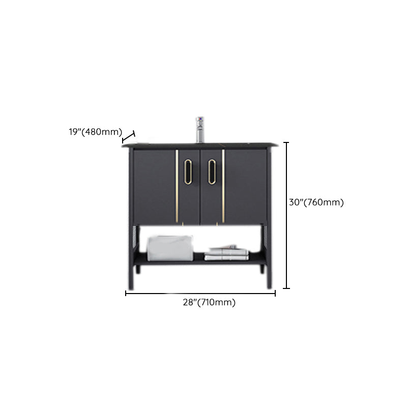 Bathroom Sink Vanity Rectangle Freestanding Mirror Standalone Cabinet Bath Vanity Clearhalo 'Bathroom Remodel & Bathroom Fixtures' 'Bathroom Vanities' 'bathroom_vanities' 'Home Improvement' 'home_improvement' 'home_improvement_bathroom_vanities' 6512119