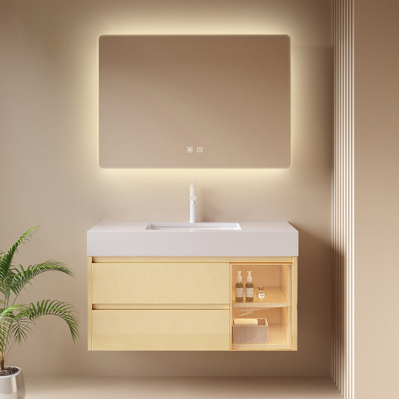 Contemporary Wood Sink Cabinet Bathroom Vanity Cabinet with Storage Clearhalo 'Bathroom Remodel & Bathroom Fixtures' 'Bathroom Vanities' 'bathroom_vanities' 'Home Improvement' 'home_improvement' 'home_improvement_bathroom_vanities' 6513504