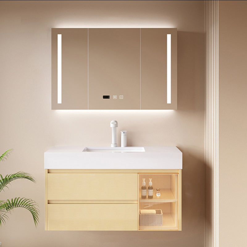 Contemporary Wood Sink Cabinet Bathroom Vanity Cabinet with Storage Vanity & Faucet & Mirror Cabinet Double Holes Clearhalo 'Bathroom Remodel & Bathroom Fixtures' 'Bathroom Vanities' 'bathroom_vanities' 'Home Improvement' 'home_improvement' 'home_improvement_bathroom_vanities' 6513506
