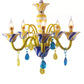 Candle Kindergarten Pendant Light with Crystal Deco Contemporary Hanging Light in Yellow Clearhalo 'Ceiling Lights' 'Chandeliers' Lighting' options 65190