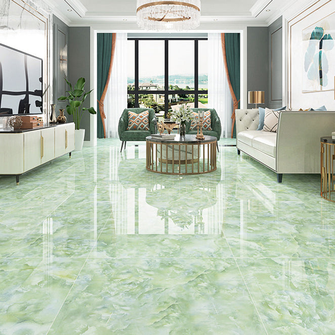 Square Floor Tile Texture Pattern Straight Edge Design Floor Tile Green 9 Pieces Clearhalo 'Floor Tiles & Wall Tiles' 'floor_tiles_wall_tiles' 'Flooring 'Home Improvement' 'home_improvement' 'home_improvement_floor_tiles_wall_tiles' Walls and Ceiling' 6520646