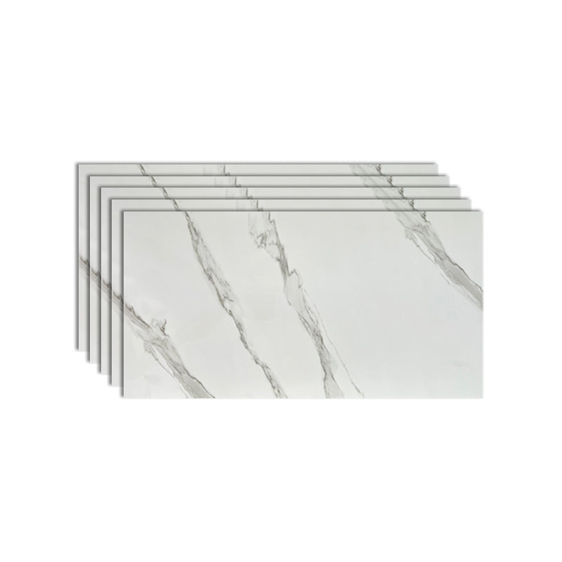 Rectangular Peel and Stick Backsplash Tile Modern Tile-Peel & Stick White 5-Piece Set Clearhalo 'Flooring 'Home Improvement' 'home_improvement' 'home_improvement_peel_stick_blacksplash' 'Peel & Stick Backsplash Tile' 'peel_stick_blacksplash' 'Walls & Ceilings' Walls and Ceiling' 6520653