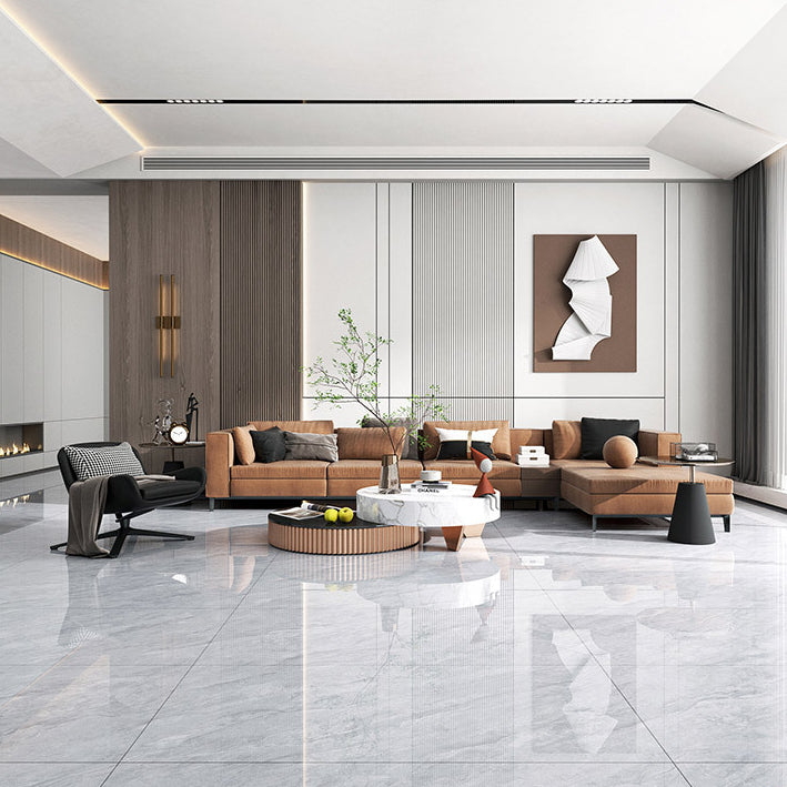 Rectangle Floor Tile Texture Pattern Straight Edge Glazed Design Floor Tile Light Gray 6 Pieces Clearhalo 'Floor Tiles & Wall Tiles' 'floor_tiles_wall_tiles' 'Flooring 'Home Improvement' 'home_improvement' 'home_improvement_floor_tiles_wall_tiles' Walls and Ceiling' 6520666