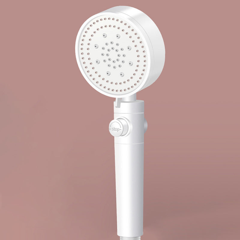 Adjustable Water Flow Shower Head Combo 5-Spray Patterns Hand Shower White Hand Shower Clearhalo 'Bathroom Remodel & Bathroom Fixtures' 'Home Improvement' 'home_improvement' 'home_improvement_shower_heads' 'Shower Heads' 'shower_heads' 'Showers & Bathtubs Plumbing' 'Showers & Bathtubs' 6522275