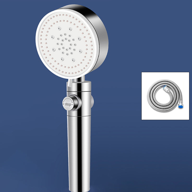 Adjustable Water Flow Shower Head Combo 5-Spray Patterns Hand Shower Silver Shower Head with Hose Clearhalo 'Bathroom Remodel & Bathroom Fixtures' 'Home Improvement' 'home_improvement' 'home_improvement_shower_heads' 'Shower Heads' 'shower_heads' 'Showers & Bathtubs Plumbing' 'Showers & Bathtubs' 6522285